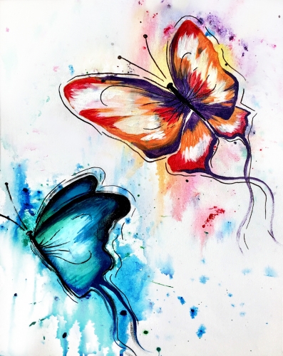 A Butterfly Splash paint nite project by Yaymaker