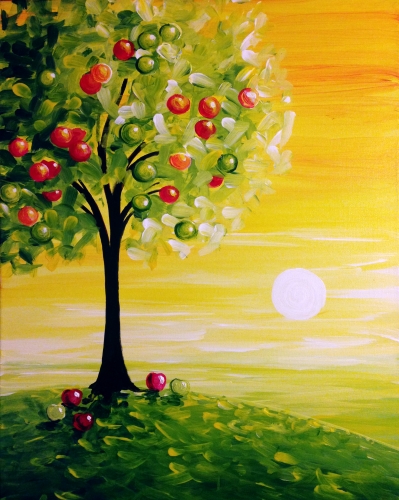 A Apple Sunrise paint nite project by Yaymaker