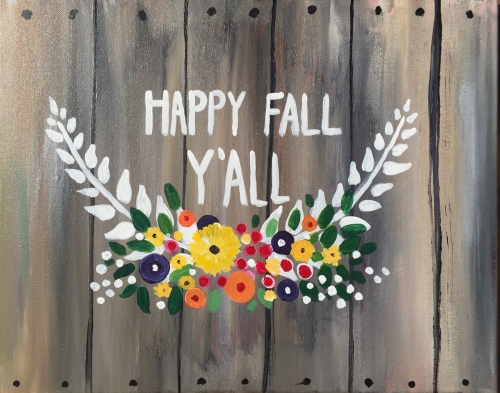 A Fall is Crate paint nite project by Yaymaker