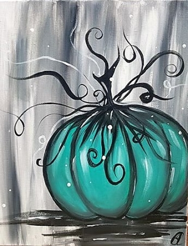 A Tempting Teal Pumpkin paint nite project by Yaymaker