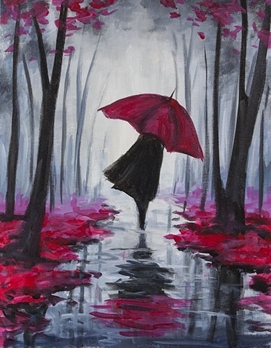 A Autumn Stroll II paint nite project by Yaymaker