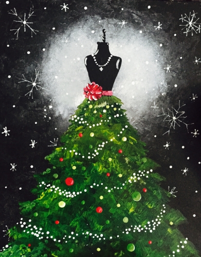 A Christmas Couture paint nite project by Yaymaker
