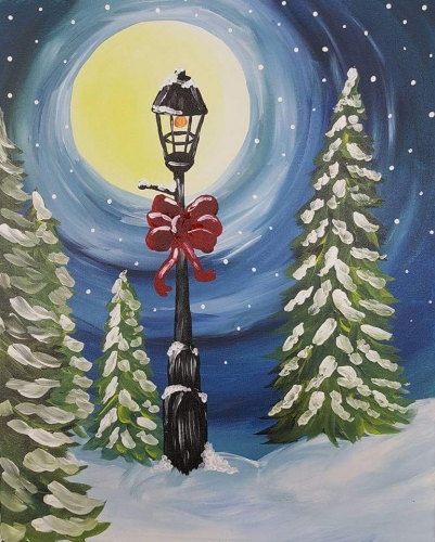 A Holiday Winter Park paint nite project by Yaymaker