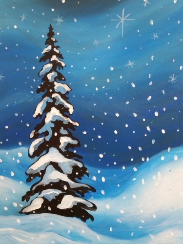 A Winters Sparkle paint nite project by Yaymaker