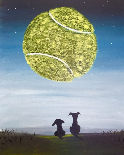 A Dogs Moon paint nite project by Yaymaker
