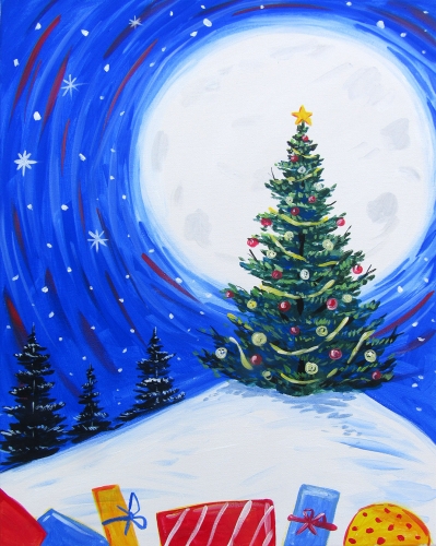 A The Jolly Christmas Tree paint nite project by Yaymaker