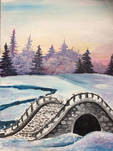 A Secluded Bridge paint nite project by Yaymaker