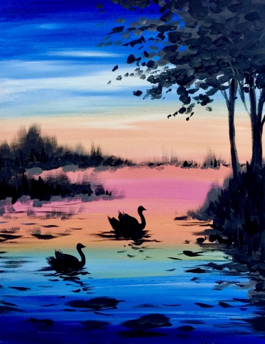 A Dawns on Swans paint nite project by Yaymaker