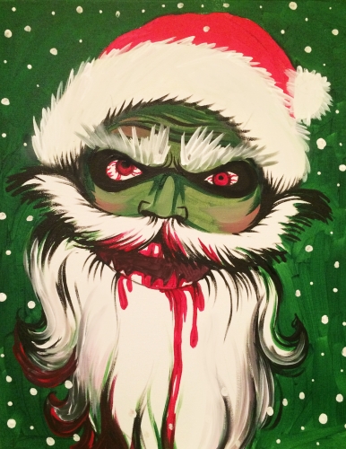 A Santas Gonna Slay paint nite project by Yaymaker