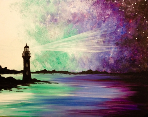 A Galaxy Lighthouse II paint nite project by Yaymaker