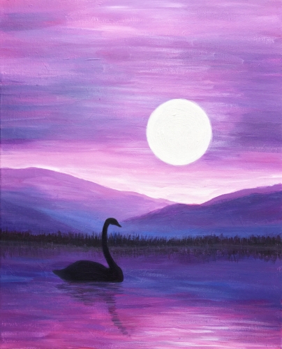 A Black Swan Moonlight paint nite project by Yaymaker