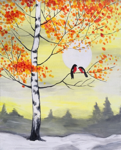 A Snow Birds paint nite project by Yaymaker