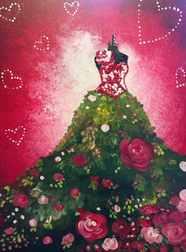 A St Valentine Couture paint nite project by Yaymaker