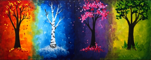 A Seasons Partner Painting paint nite project by Yaymaker