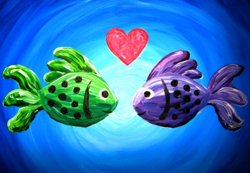 A Fish Love paint nite project by Yaymaker
