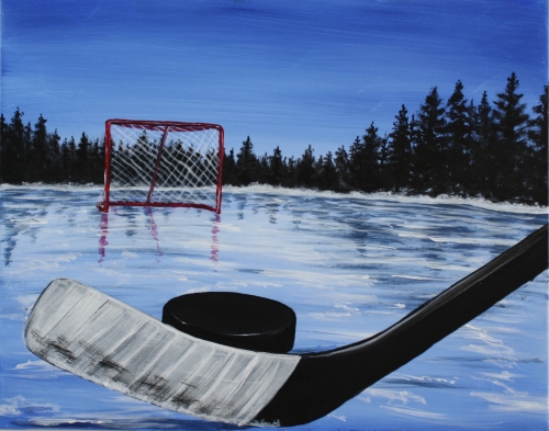 A Hockey  The Great Canadian Tradition paint nite project by Yaymaker