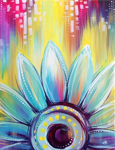 A Whimsical Daisy paint nite project by Yaymaker