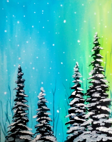 A Winter Snowfall paint nite project by Yaymaker