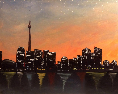 A Toronto After Sunset paint nite project by Yaymaker