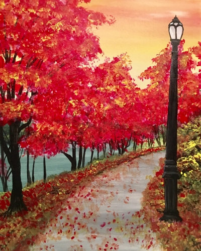 A Walk In The Park paint nite project by Yaymaker