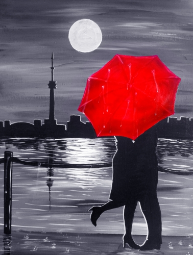 A Passion Rain in Toronto paint nite project by Yaymaker
