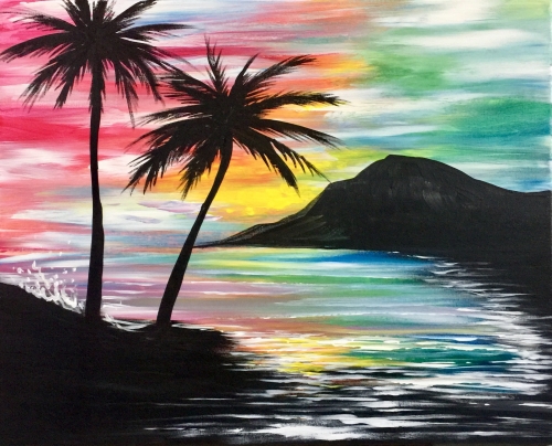 A Mahalo Vacation Bliss paint nite project by Yaymaker