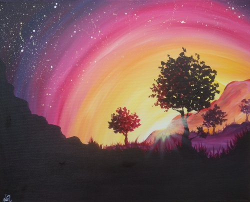 A Brilliant Sunset paint nite project by Yaymaker