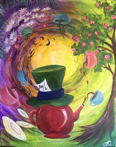 A Mad For Tea paint nite project by Yaymaker