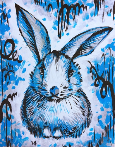 A Bunny Blue paint nite project by Yaymaker