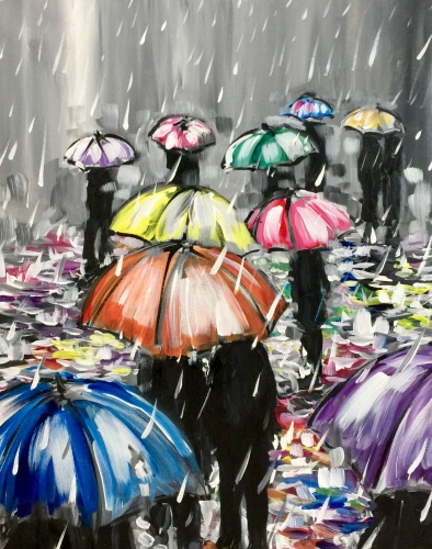 A Rainy Reflections paint nite project by Yaymaker