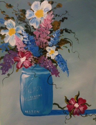 A A Jar Full of Spring paint nite project by Yaymaker