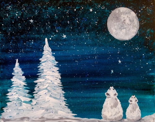 A Snow Bears paint nite project by Yaymaker