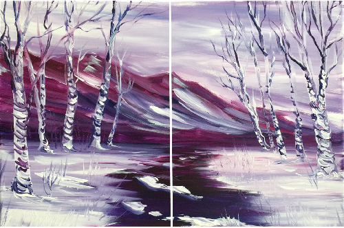 A Spring Thaw Partner Painting paint nite project by Yaymaker
