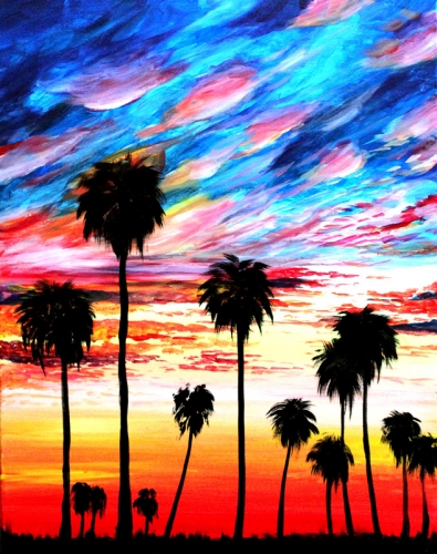A California Dreamin paint nite project by Yaymaker