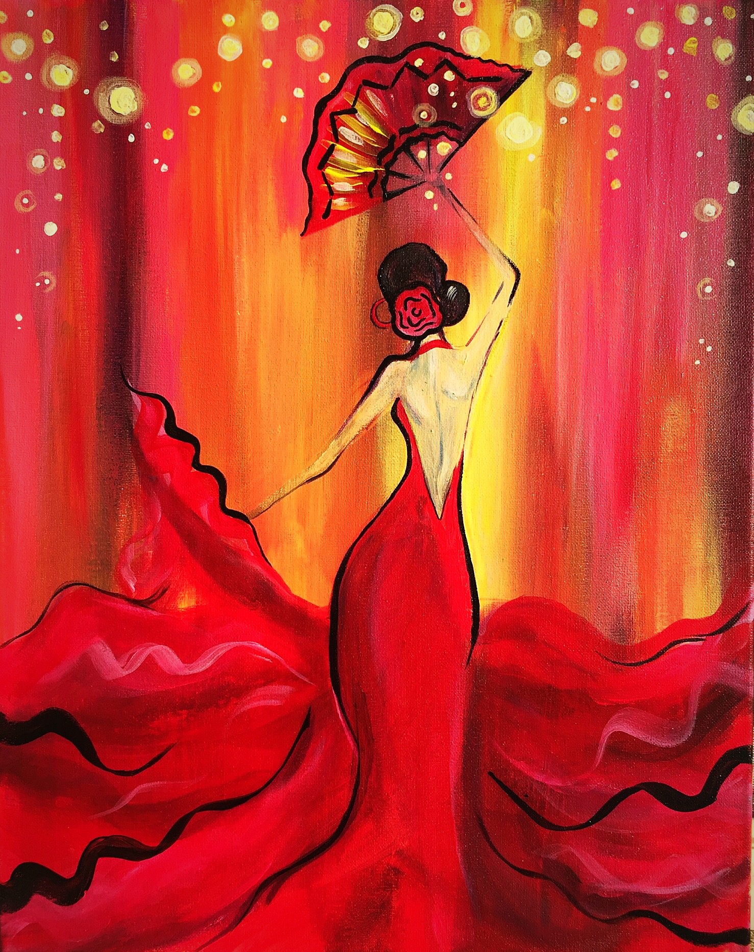 A Flamenco Foreva paint nite project by Yaymaker