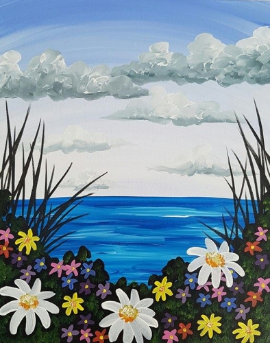 A April Showers Bring May Flowers paint nite project by Yaymaker