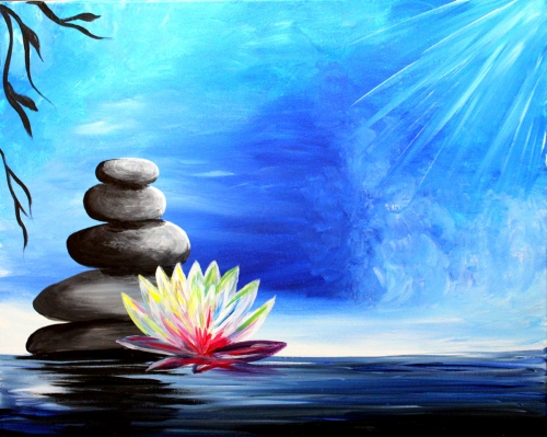 A Find Your Zen paint nite project by Yaymaker