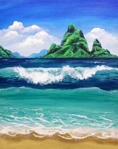 A The Ocean Calls Me paint nite project by Yaymaker