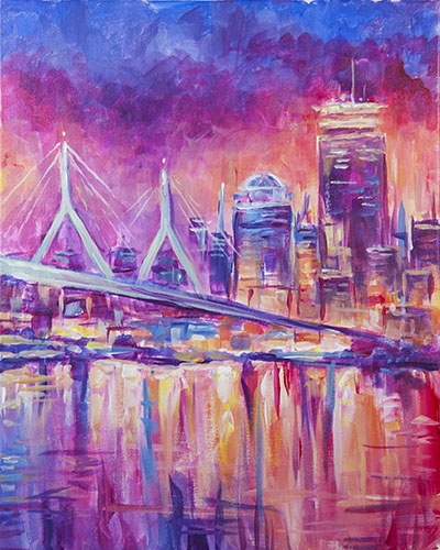 A Colorful Boston paint nite project by Yaymaker