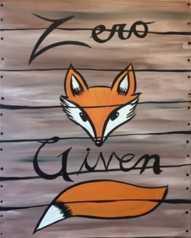 A Zero Fox Given paint nite project by Yaymaker