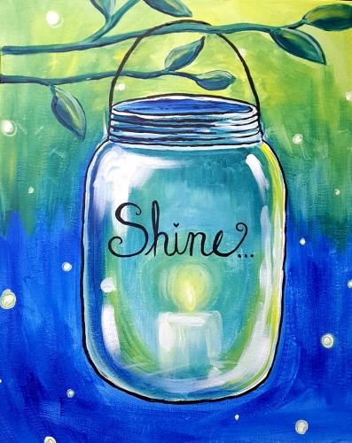 A Mason Jar Shine paint nite project by Yaymaker