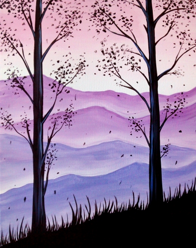 A Mountain Morning paint nite project by Yaymaker
