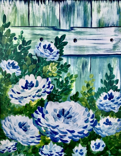 A A Crate Garden paint nite project by Yaymaker