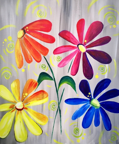 A ColorFULL Daisy Delight paint nite project by Yaymaker