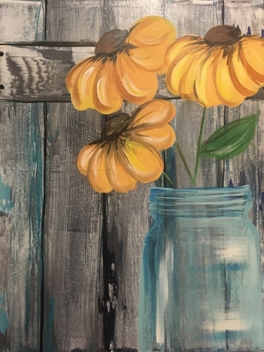 A Brown Eyed Susan paint nite project by Yaymaker