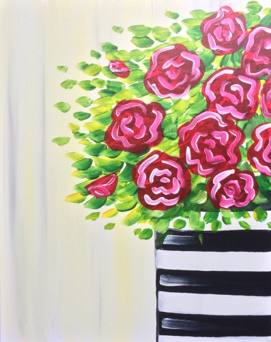 A Who Doesnt Love Roses paint nite project by Yaymaker
