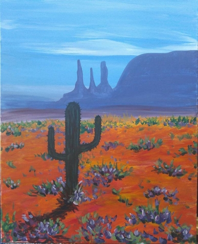 A Cactus Bloom II paint nite project by Yaymaker