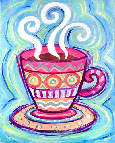 A Funky Cup paint nite project by Yaymaker