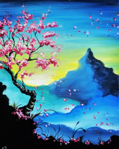 A Serene Blossoms II paint nite project by Yaymaker