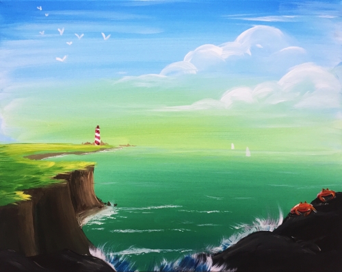 A The Sea Shore paint nite project by Yaymaker